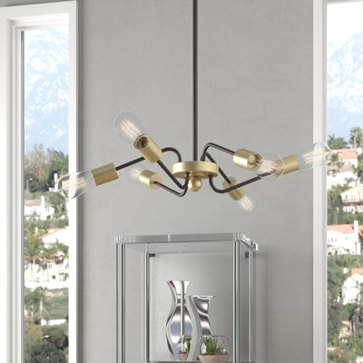 Hidalgo 12 Light Sputnik Modern Linear Chandelier Hidalgo 12 Light Sputnik Modern Linear Chandelier